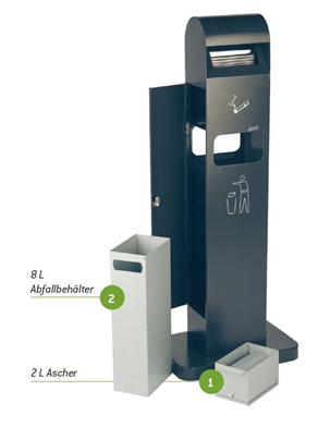 Outdoor Waste Management Standascher / Abfall Kombination Probbax